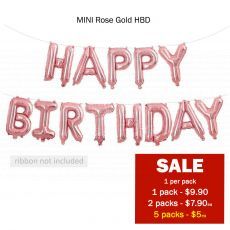 Sale Airfilled Rose Gold Happy Birthday Party Supplies Singapore