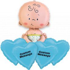 Customised Baby Shower Welcome Boy Surprise Helium Balloon Party Wholesale Singapore