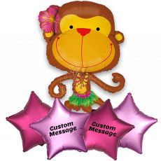 Customised Monkey Girl Helium Balloon Party Supplies Singapore