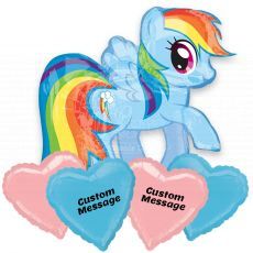 Customised Pony Rainbow Surprise Delivery Helium Balloon Party Wholesale Singapore