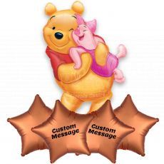 Customised Pooh Hug Piglet Helium Balloon Party Wholesale Singapore