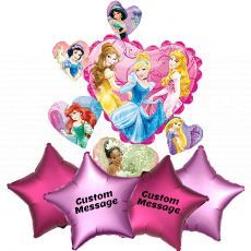 Customised Princess Disney 6 Heart Helium Balloon Party Wholesale Singapore