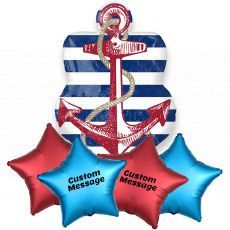 Customised Nautical Anchor Vehicle Helium Balloon party Supplies Singapore