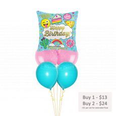 Happy Birthday Emoji Cake Helium Balloons Party Wholesale Singapore