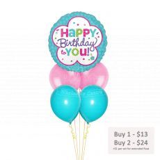 Garden Teal Flower  Birthday Helium Balloon Party Wholesale Singapore
