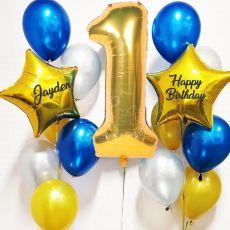 Gold Number Confetti Helium Balloon Delivery Singapore