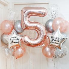 Misty Rose Gold Confetti Balloon Singapore Delivery