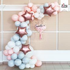 Misty Rose Gold Organic Balloon Arch Singapore