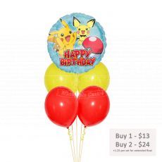 Happy Birthday Pokemon Pikachu Delivery Helium Balloon Party Supplies Singapore