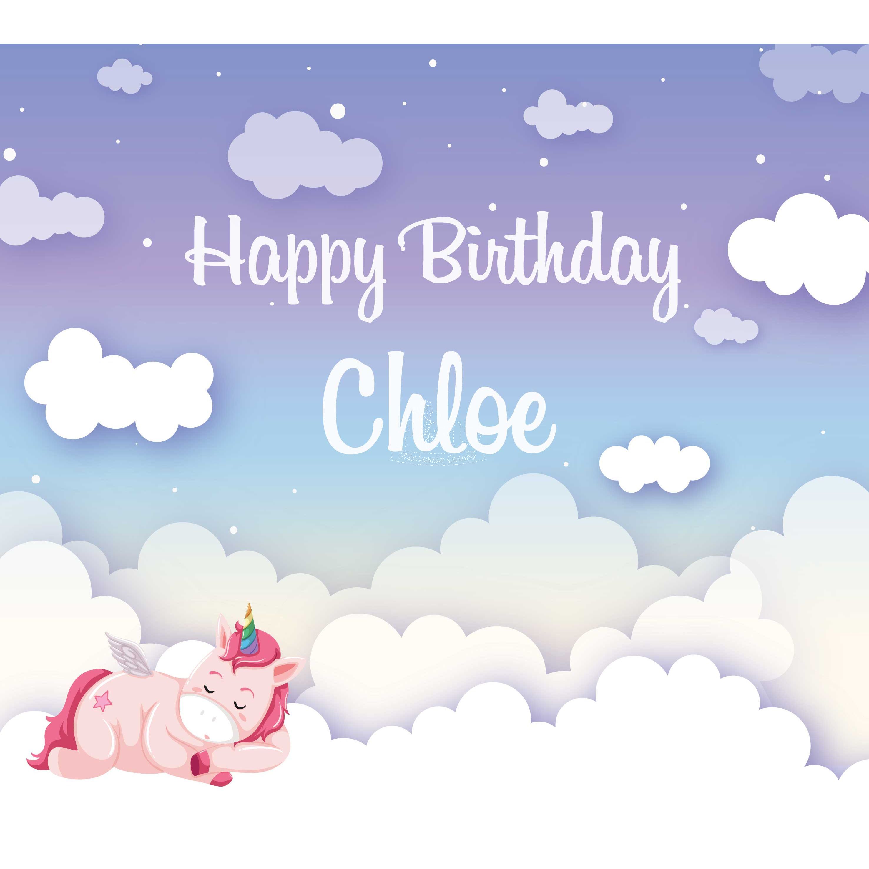 magical unicorn cloud pastel customized banner 1 happy birthday customized banners