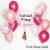 Pink Rose Gold Bespoke Customised Bubble Helium Balloon