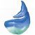 Whale Under The Sea Party Foil Helium Balloon