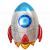 Spaceship Rocket Astronaut Foil Balloon