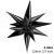 Black Star Burst Foil Balloon Party Wholesale