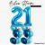 Blue Storm 21st Helium Balloon Package