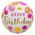 Happy Birthday Pink Gold Polka Dots Balloon