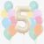 Pastel Number Helium Balloon Bouquet Party Wholesale