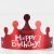 Happy Birthday Red Party Crown
