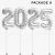 New Year Countdown 2025 Silver Balloons
