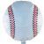 White Baseball Sports Foil Balloon