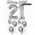 21st Birthday Silver White Balloon Package