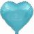 $ Light Blue Heart Foil Balloon