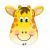 Jolly Giraffe Jungle Safari Foil Balloon 32In