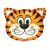 Tickled Tiger Jungle Safari Foil Balloon 30In