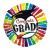 Grad Rainbow Stripes Foil Balloon 17In