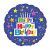 Happy Birthday Cake Blue Foil Balloon