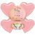 Baby Shower Welcome Girl Balloon Bouquet