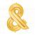 Ampersand Sign '&' Gold Foil Balloon