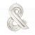 Ampersand Sign '&' Silver Foil Balloon