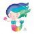 Mermaid Ocean Sea Colourful Foil Balloon