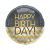 Happy Birthday Yellow Black Foil Balloon 18inch