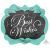 Wedding Best Wishes Teal Foil Balloon 30inch