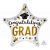 Congratulations Grad Sparkling Star Graduation Foil Balloon