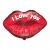I Love You Red Lips Foil Balloon