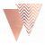 Rose Gold Triangle Bunting Banner Party Supplies