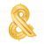 Ampersand Sign '&' Gold Jumbo Foil Balloon