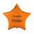 Customised Orange Star Foil Helium Balloon