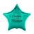 Customised Teal Star Foil Helium Balloon