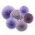 Purple Paper Fans Set of 6 Backdrop Rosettes