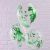 Green Confetti Clear Helium Balloon