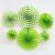 Green Paper Fans Set of 6 Backdrop Rosettes