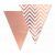 Rose Gold Chevron Triangle Bunting Party Wholesale