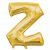 Letter Z Gold Jumbo Foil Balloon