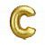 Mini Letter C Gold Foil Balloon