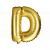 Mini Letter D Gold Foil Balloon