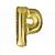 Mini Letter P Gold Foil Balloon